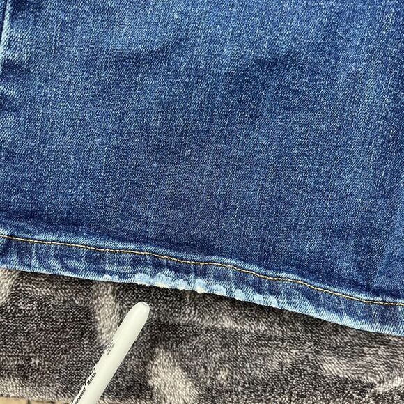 Free People Jayde Flare Blue Denim Jeans Women's 29 High-Rise Stretch Western - Picture 11 of 14